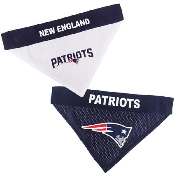 NEP-3217-L-XL New England Patriots Pet Reversible Bandana, Large & Extra Large -  Pets First