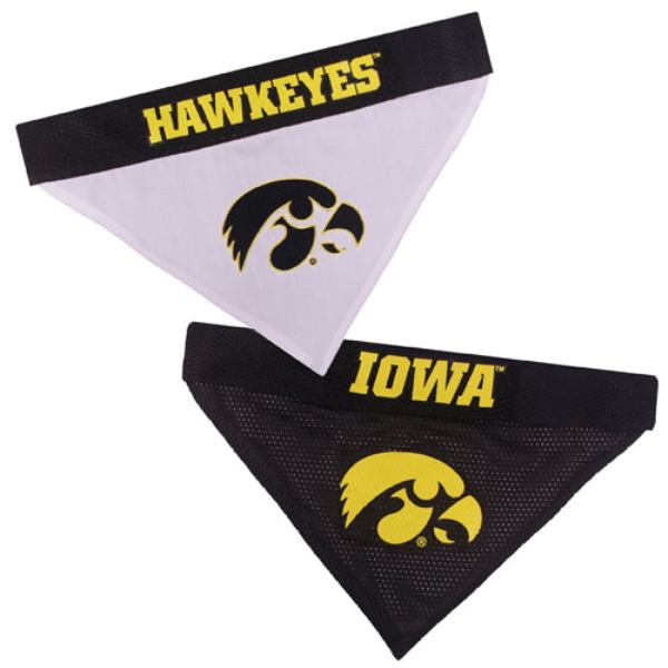 Picture of Pets First IA-3217-L-XL University of Iowa Hawkeyes Reversible Bandana for Pets&#44; Large & Extra Large