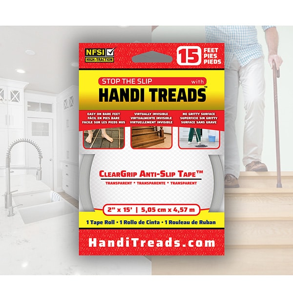 HTPC0215CP1 2 in. x 15 ft. Clear Grip Non-Slip Vinyl Tape