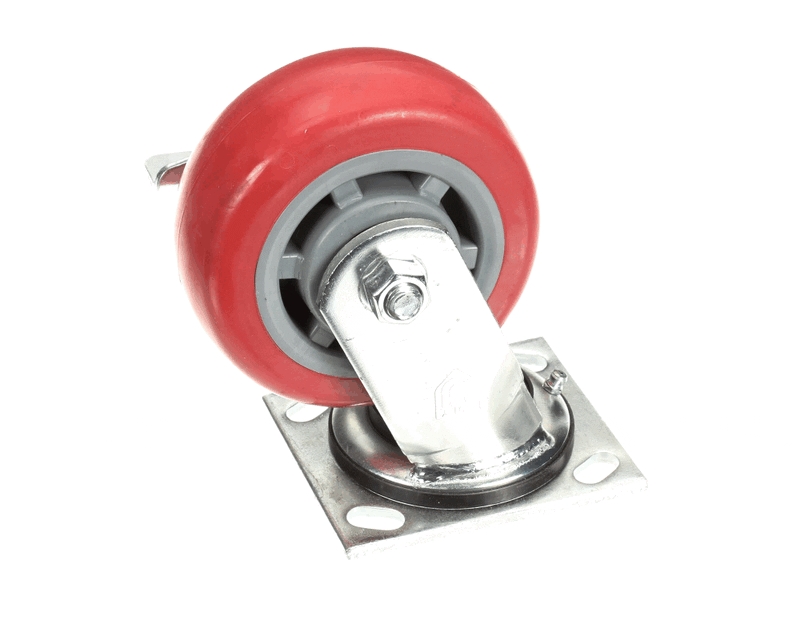 Picture of Vulcan Hart 00-960518 Caster with Brake - Red&#44; 5 in.&#44; Swivel Plate&#44; Single