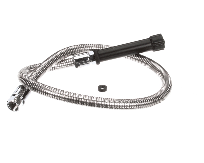 Picture of T&S Brass 5HSE44 Genuine OEM Flex Hose - Black&#44; 44 in.&#44; Handle&#44; Stainless Steel