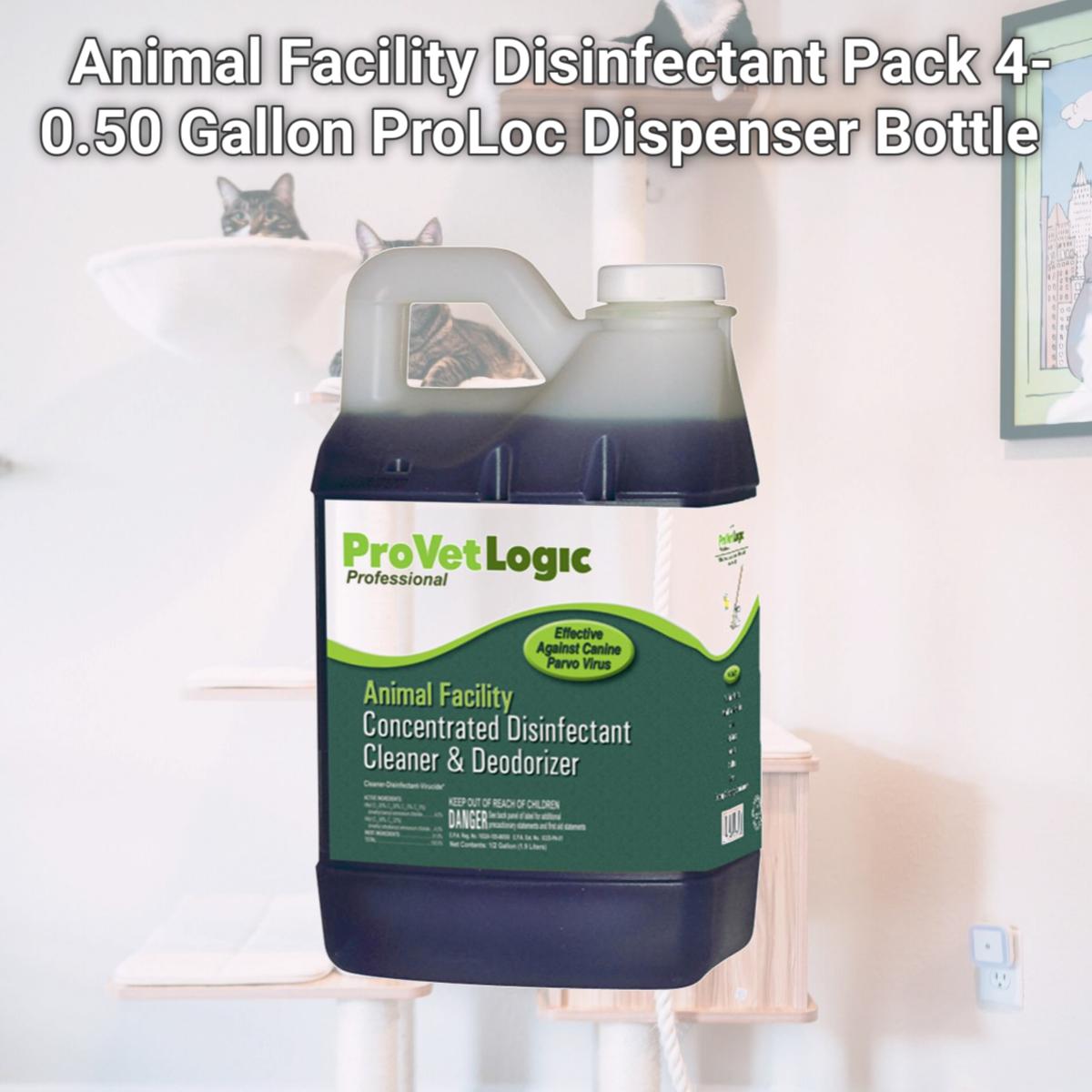 Picture of ProVetLogic V01-.5MN Animal Facility Disinfectant Pack 4- 0.50 Gallon ProLoc Dispenser Bottle