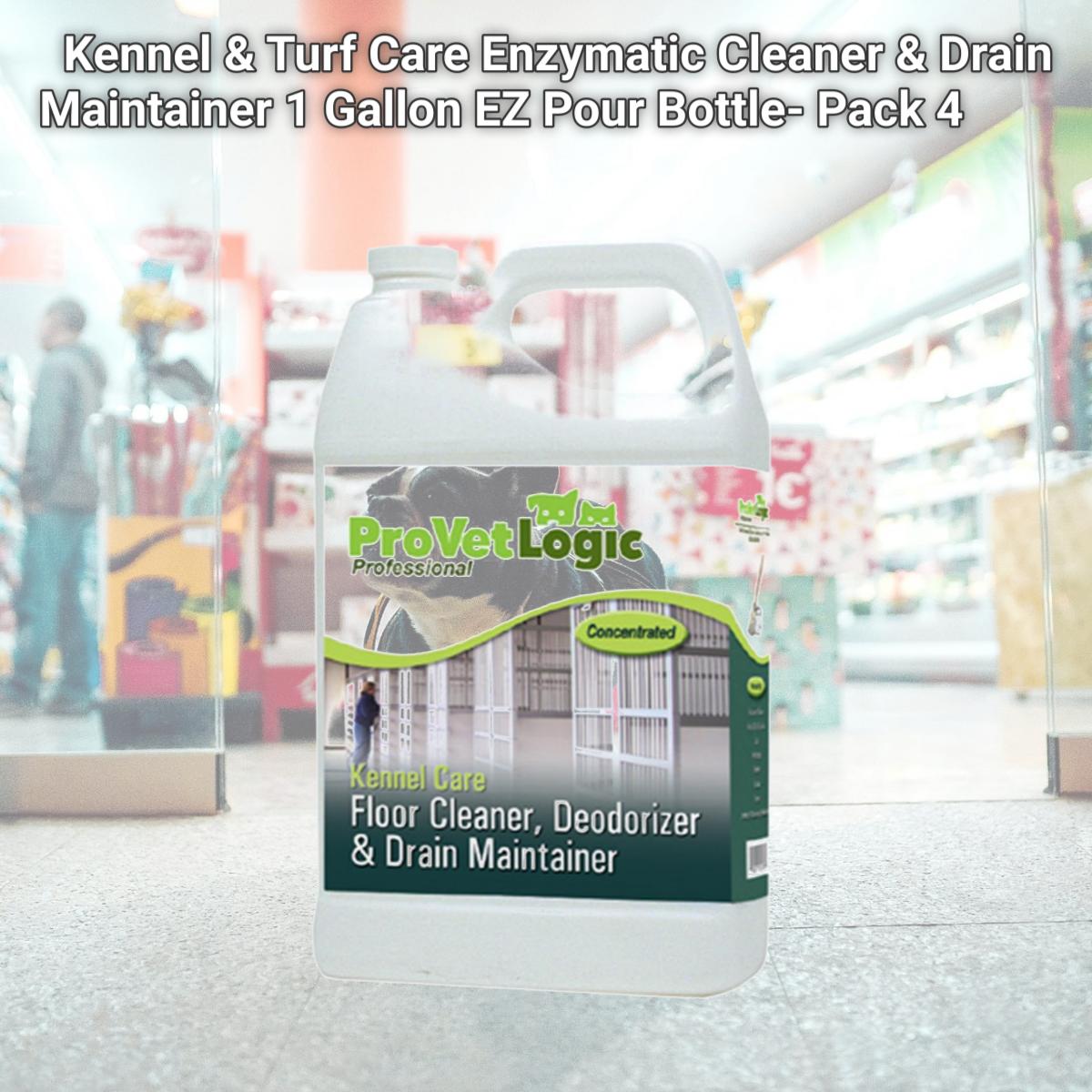 Picture of ProVetLogic V02-14MN Kennel & Turf Care Enzymatic Cleaner & Drain Maintainer 1 Gallon EZ Pour Bottle- Pack 4