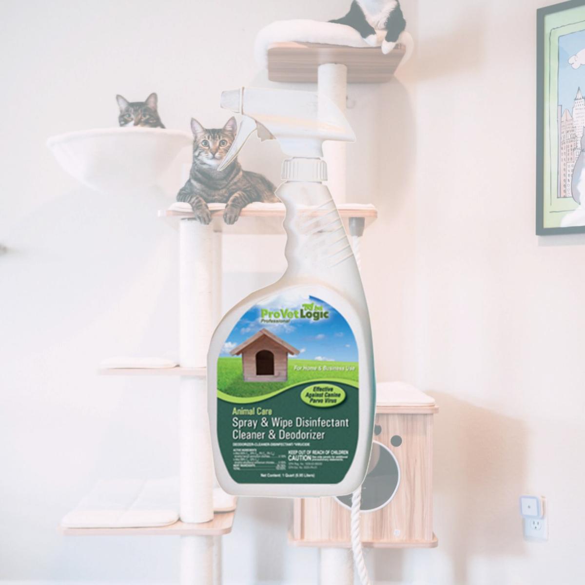 Picture of ProVetLogic V03-12MN Spray & Wipe Ready-To-Use Cleaner- Disinfectant & Deodorizer Pack 12- 32 Oz. Spray Bottles