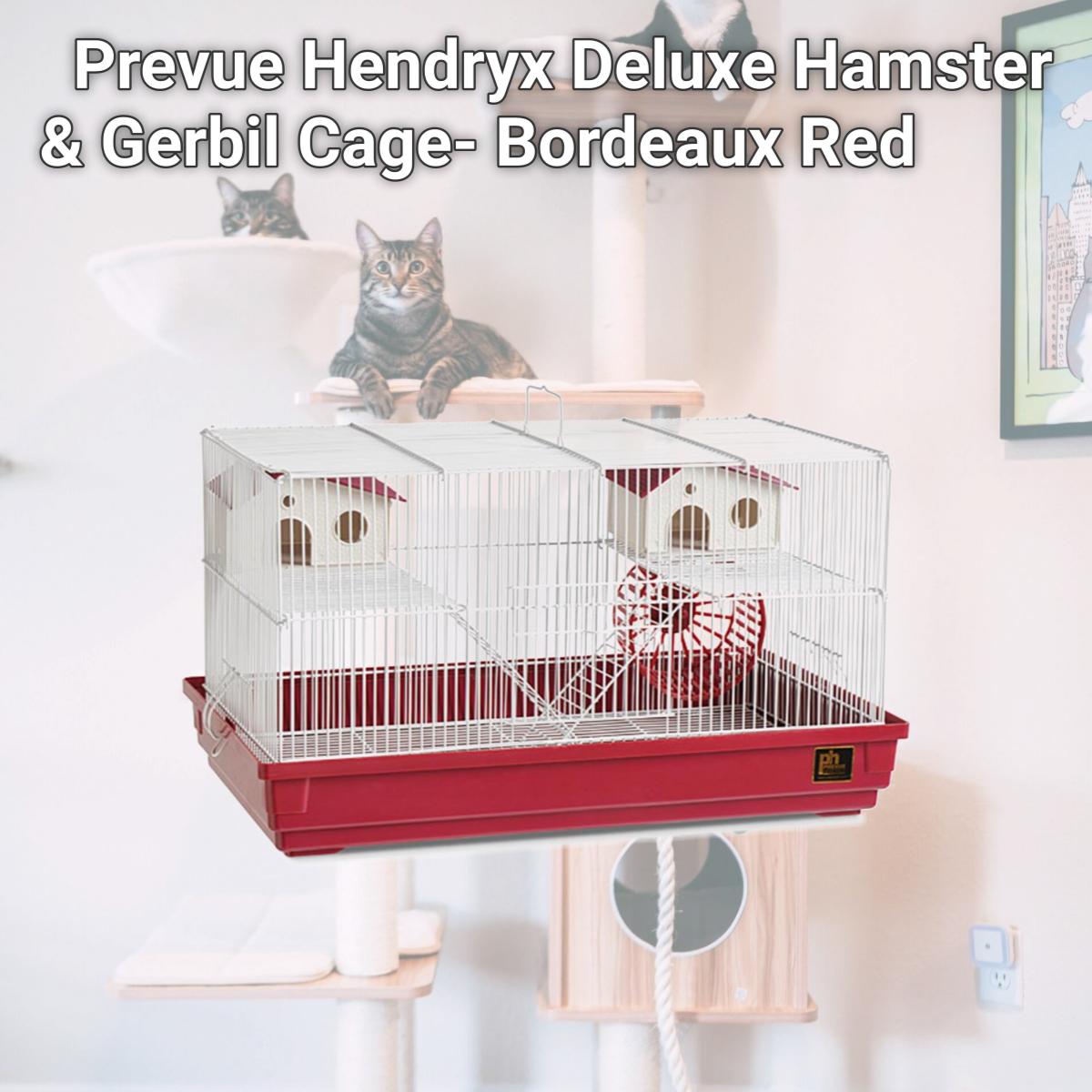 Picture of Prevue Pet Products SP2060R Prevue Hendryx Deluxe Hamster & Gerbil Cage- Bordeaux Red