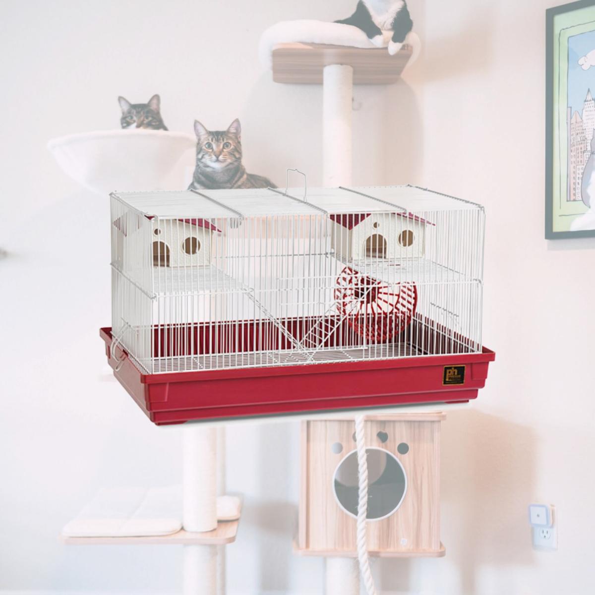 Picture of Prevue Pet Products SP2060R Prevue Hendryx Deluxe Hamster & Gerbil Cage- Bordeaux Red