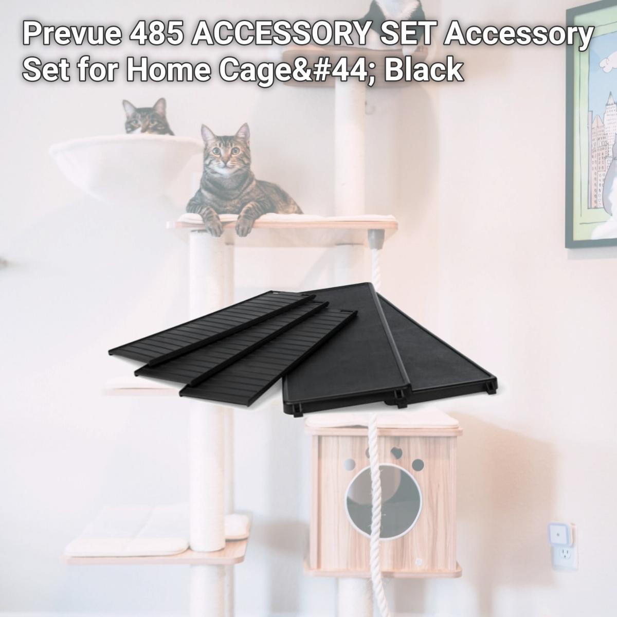Picture of Prevue 485 ACCESSORY SET Accessory Set for Home Cage&#44; Black