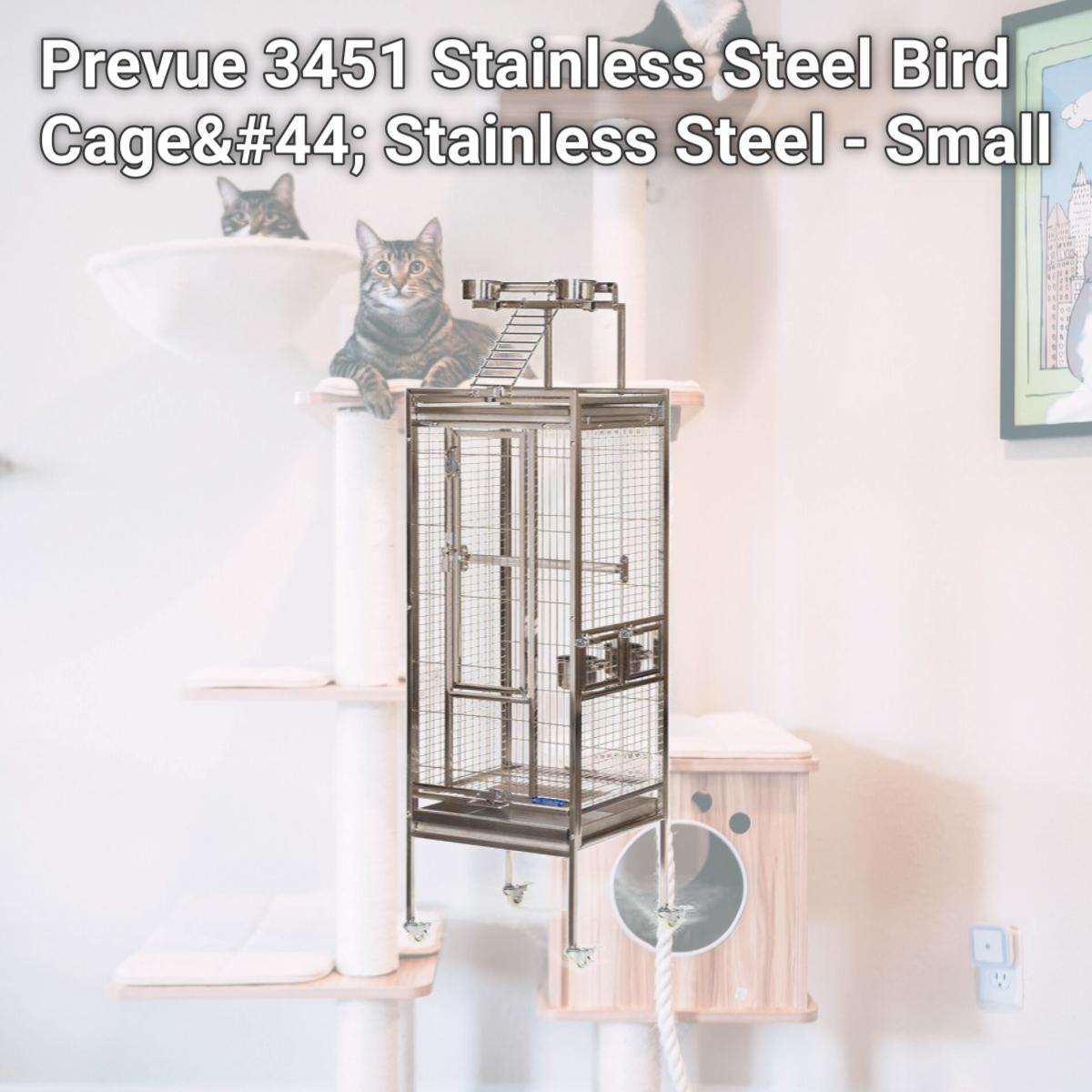 Picture of Prevue 3451 Stainless Steel Bird Cage&#44; Stainless Steel - Small