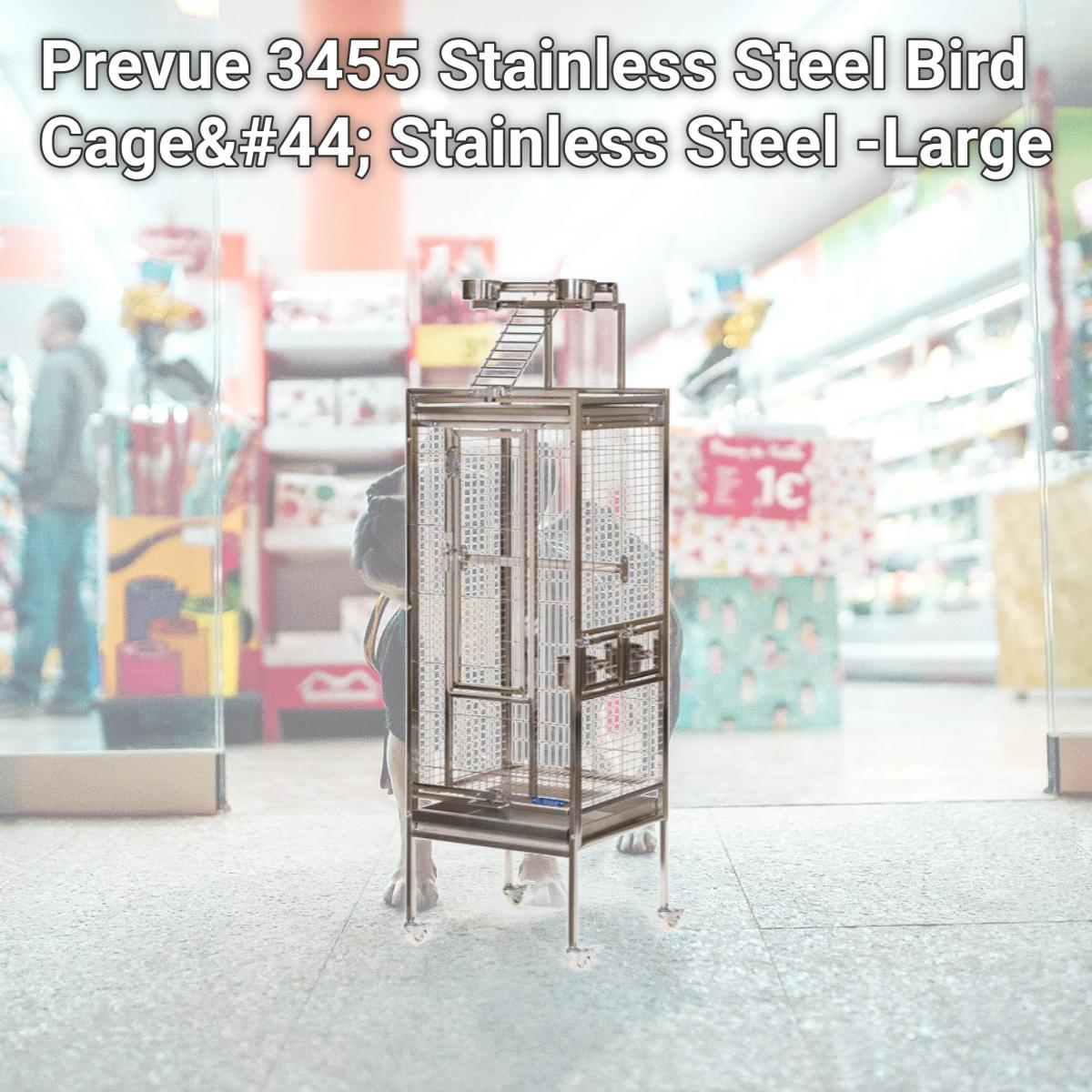 Picture of Prevue 3455 Stainless Steel Bird Cage&#44; Stainless Steel -Large