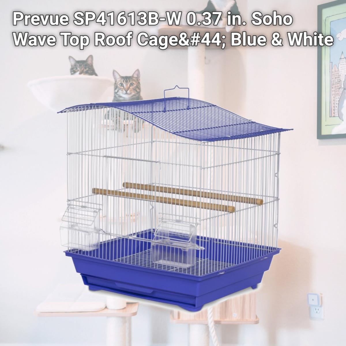 Picture of Prevue SP41613B-W 0.37 in. Soho Wave Top Roof Cage&#44; Blue & White