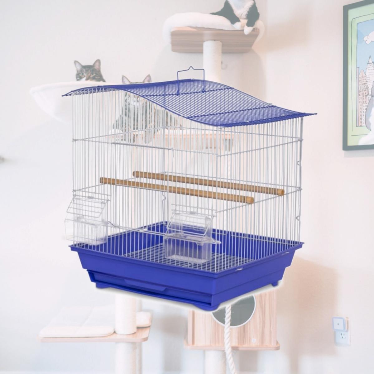 Picture of Prevue SP41613B-W 0.37 in. Soho Wave Top Roof Cage&#44; Blue & White