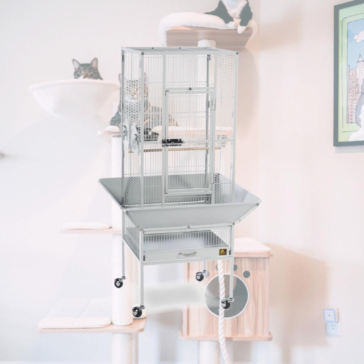 Picture of Prevue 3351W Park Plaza Bird Cage&#44; Pewter