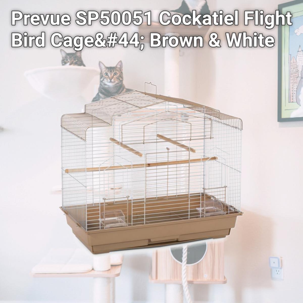 Picture of Prevue SP50051 Cockatiel Flight Bird Cage&#44; Brown & White