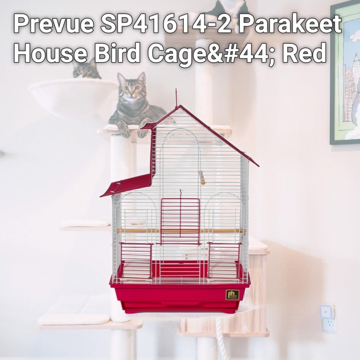 Picture of Prevue SP41614-2 Parakeet House Bird Cage&#44; Red