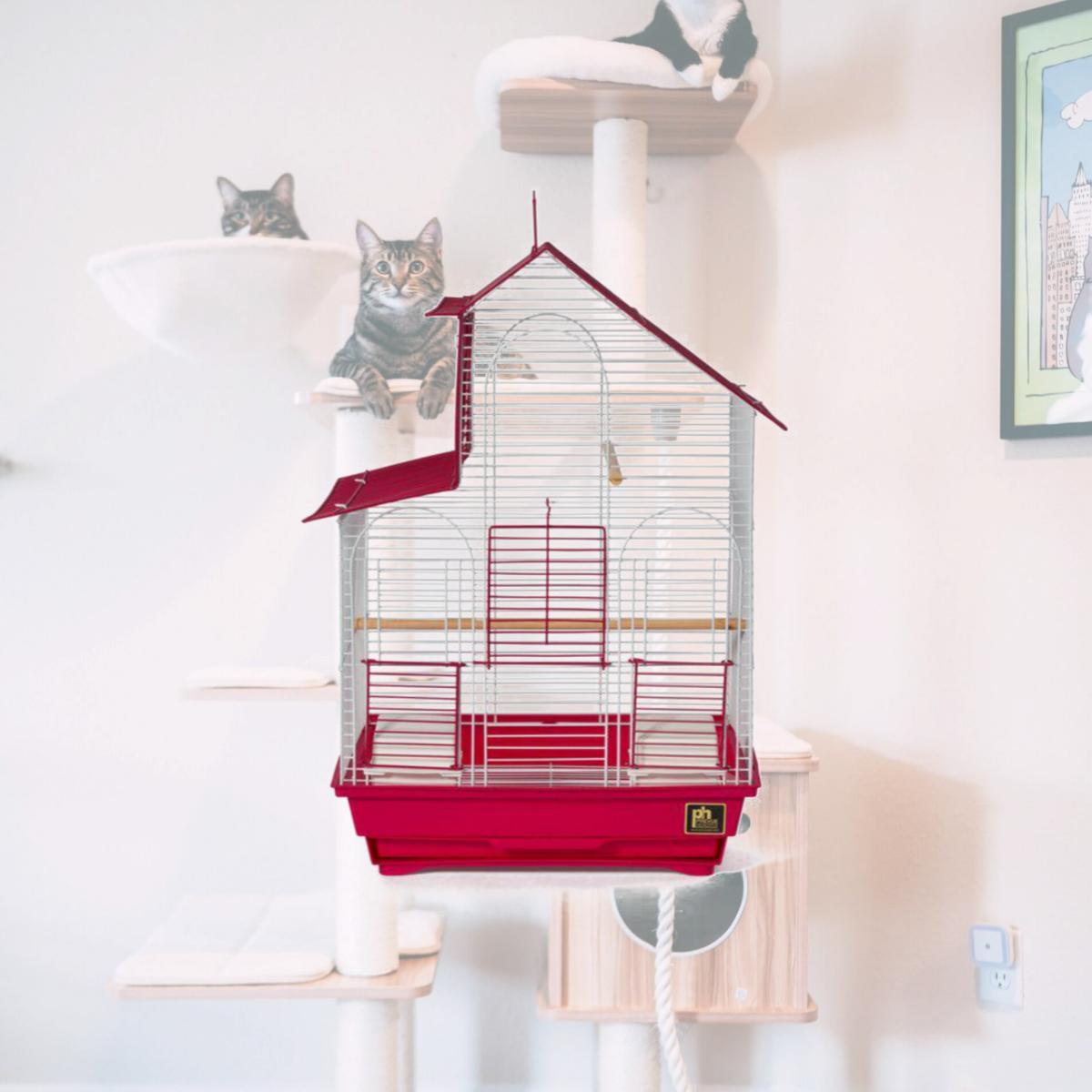 Picture of Prevue SP41614-2 Parakeet House Bird Cage&#44; Red
