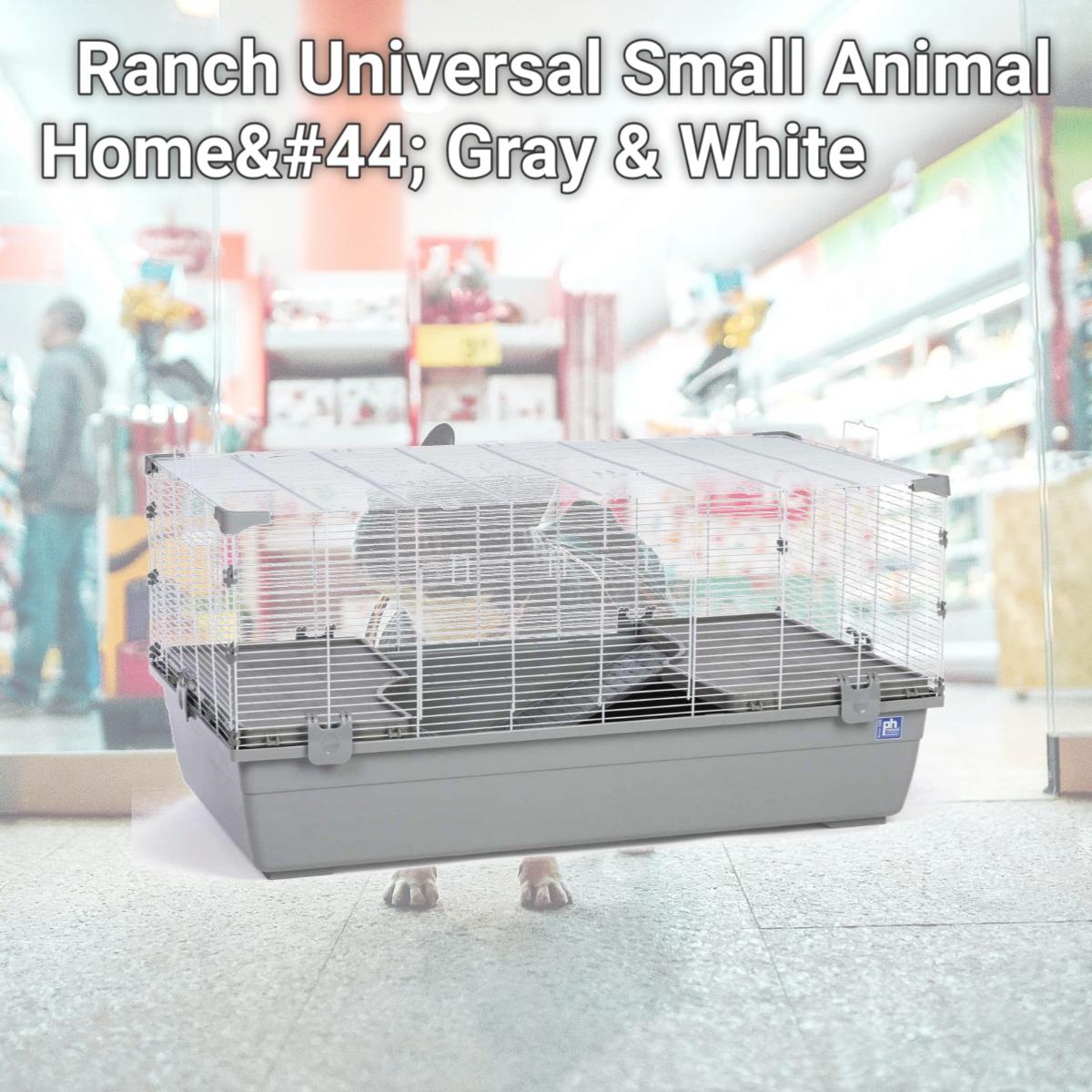 Picture of Prevue Pet 5524 Ranch Universal Small Animal Home&#44; Gray & White