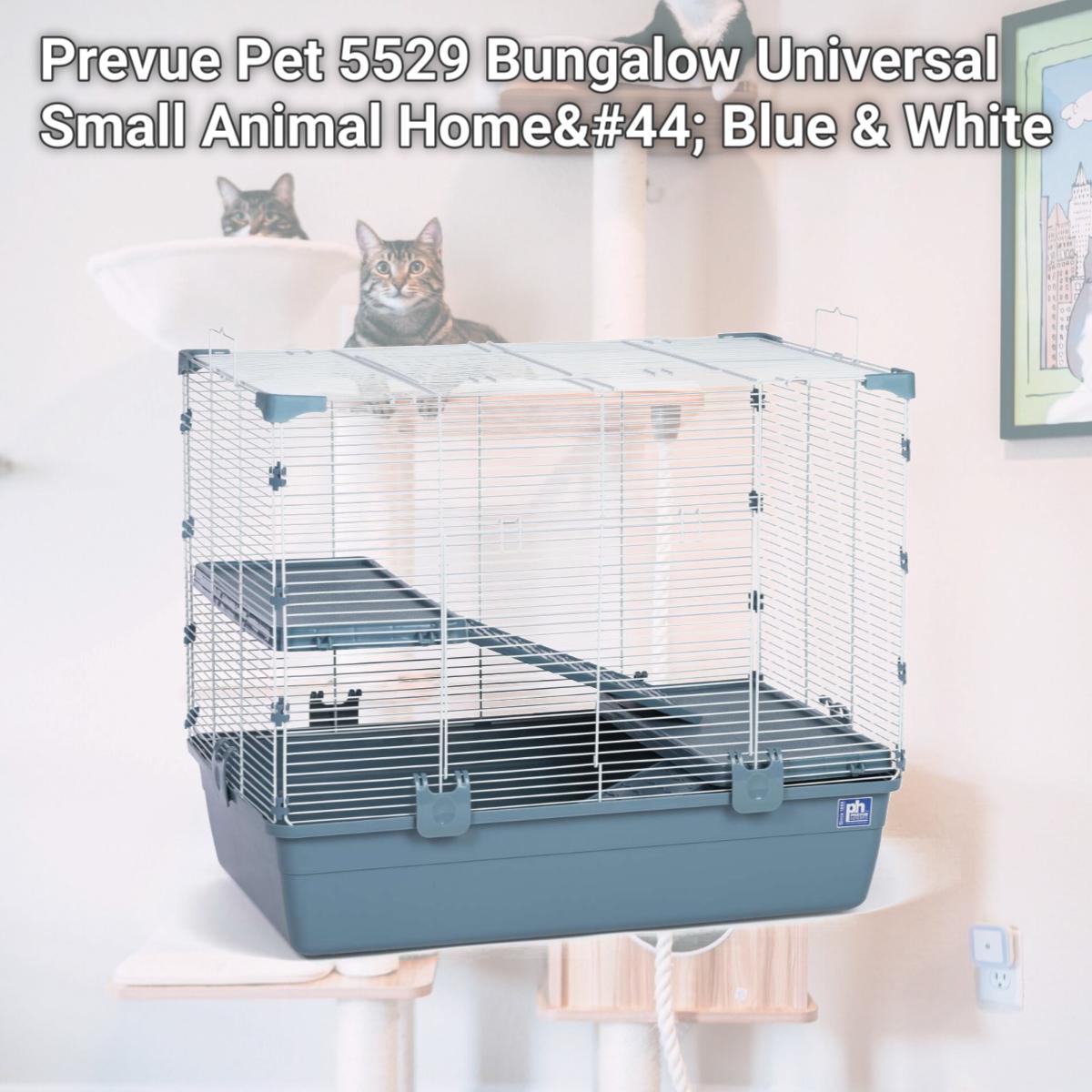 Picture of Prevue Pet 5529 Bungalow Universal Small Animal Home&#44; Blue & White