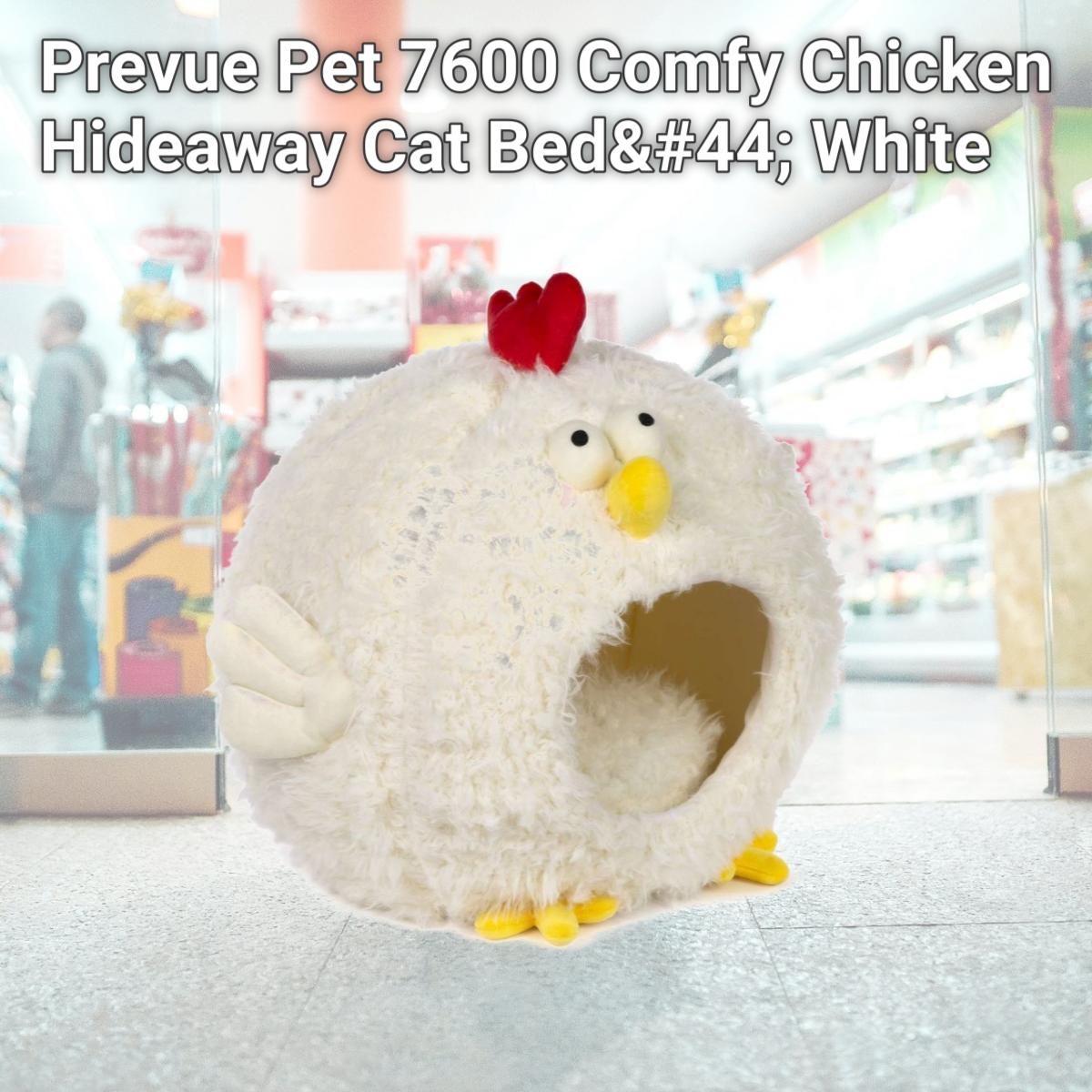 Picture of Prevue Pet 7600 Comfy Chicken Hideaway Cat Bed&#44; White