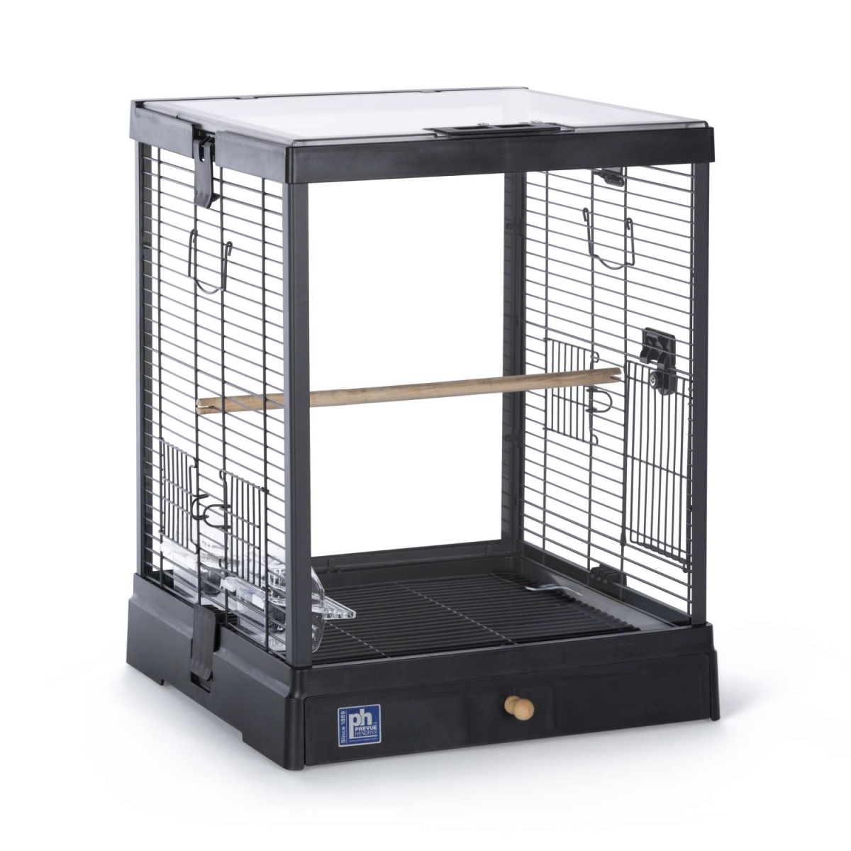 Picture of Prevue Pet 222BLK Glass Bird Cage&#44; Black