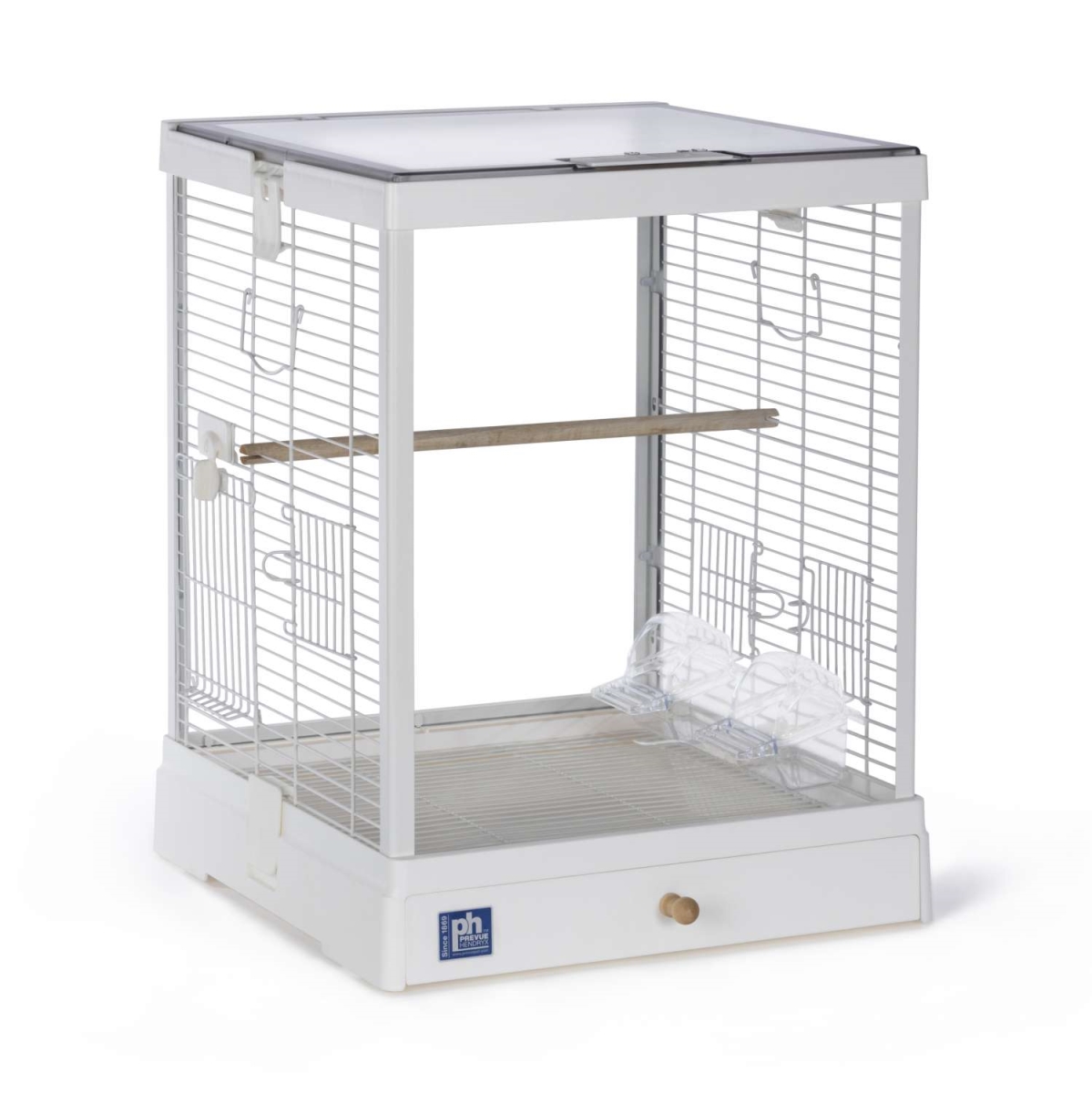 Picture of Prevue Pet 222W Glass Bird Cage&#44; White