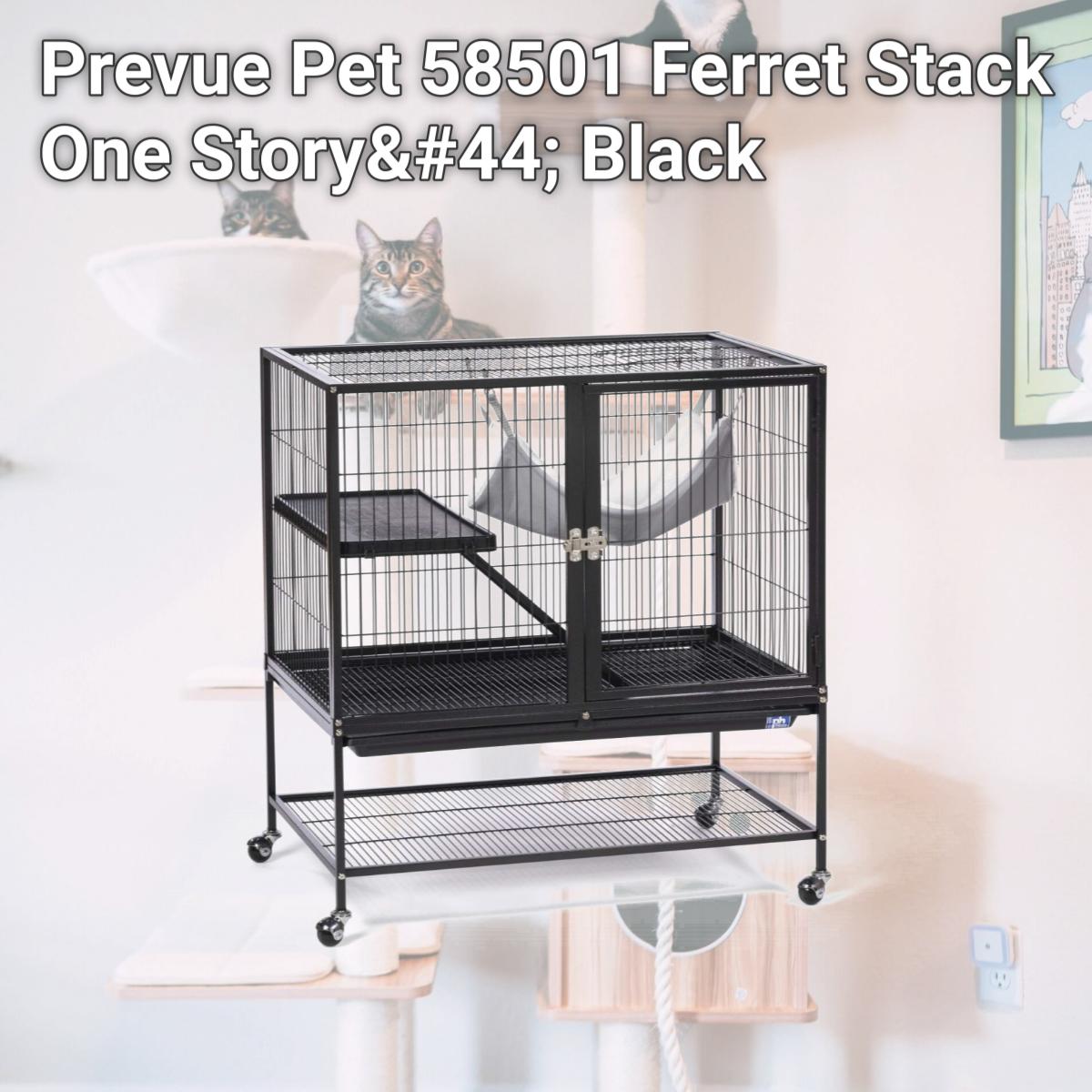 Picture of Prevue Pet 58501 Ferret Stack One Story&#44; Black