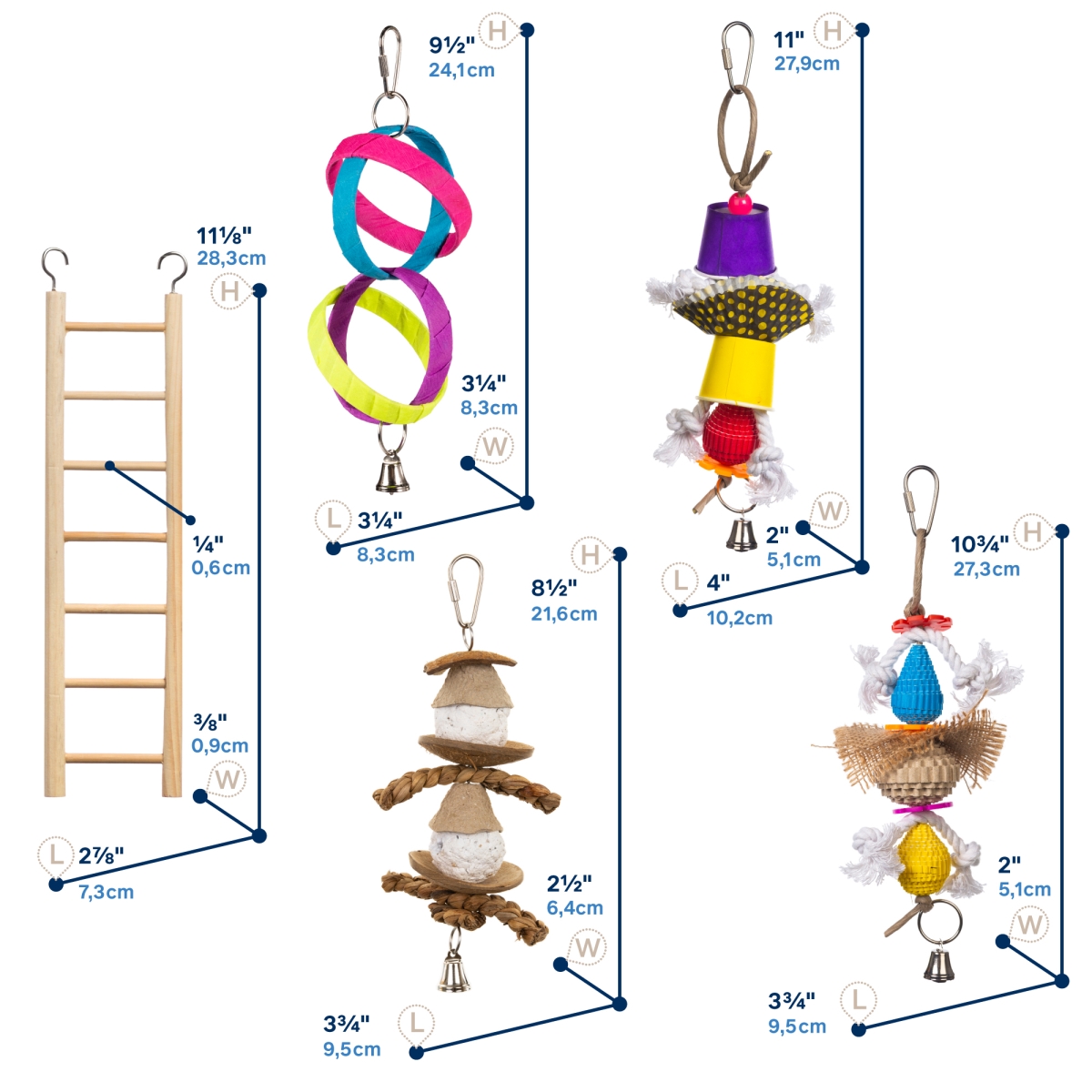 Picture of Prevue Pet Products 63007 Prevue Pet Products Bells & Bites Bird Toy Bundle 63007