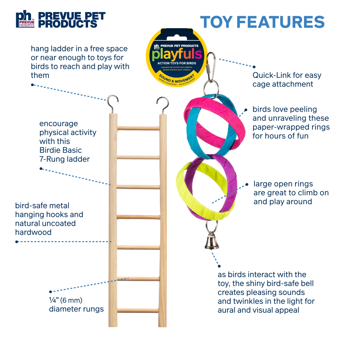 Picture of Prevue Pet Products 63007 Prevue Pet Products Bells & Bites Bird Toy Bundle 63007