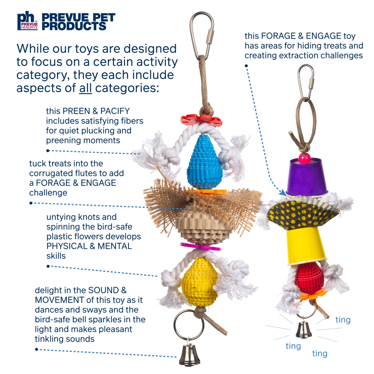 Picture of Prevue Pet Products 63007 Prevue Pet Products Bells & Bites Bird Toy Bundle 63007