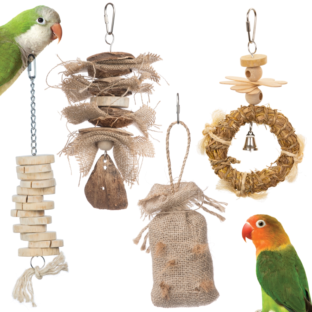 Picture of Prevue Pet Products 63011 Prevue Pet Products Wholesome Naturals Bird Toy Bundle 63011