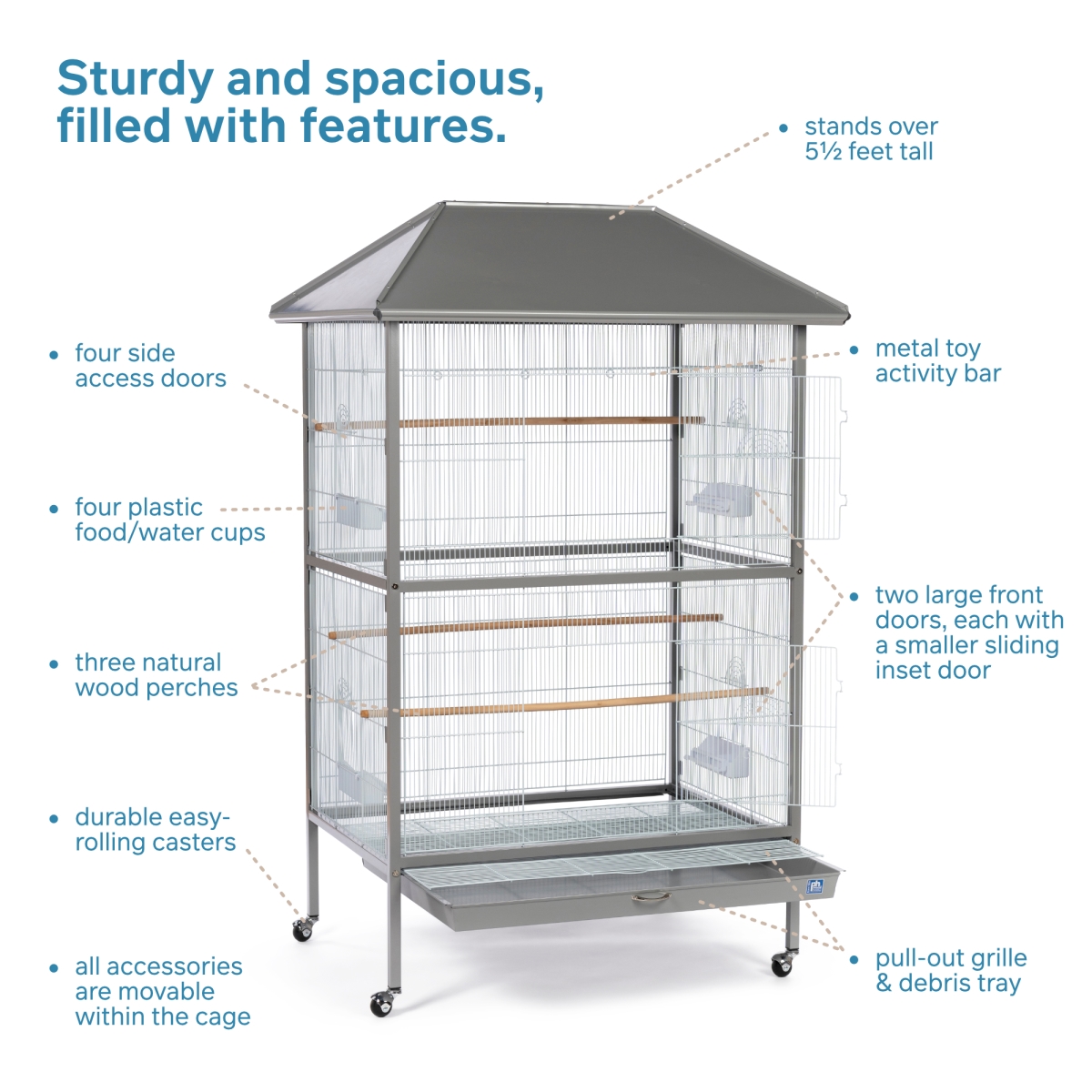 Picture of Prevue Pet Products F037 Charming Aviary Flight Cage Jumbo