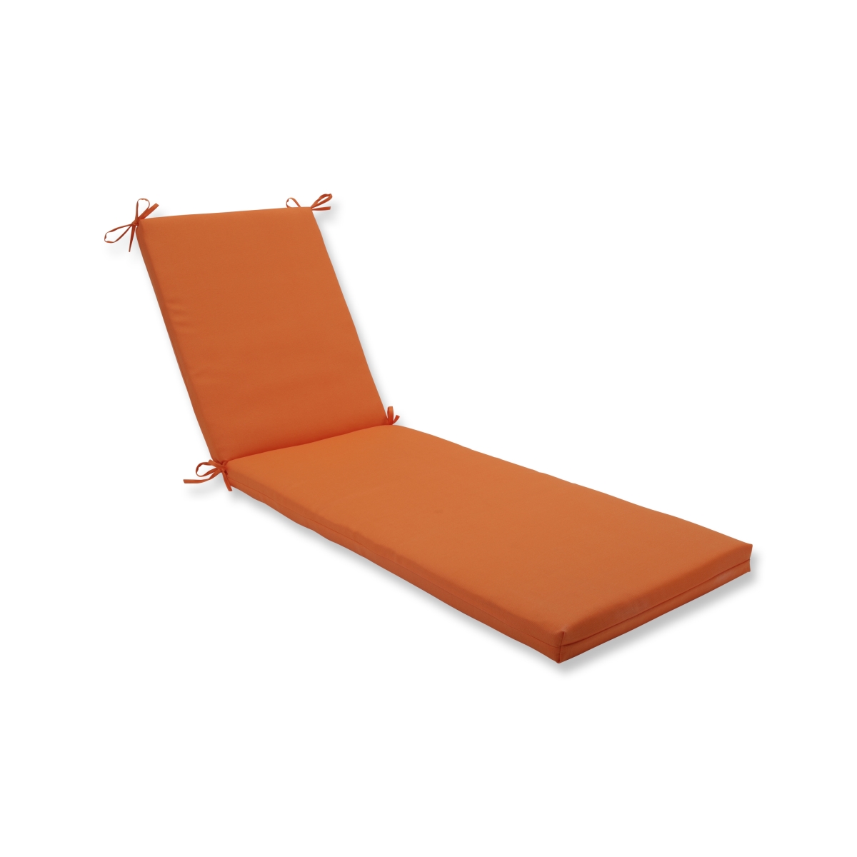 Pillow Perfect Outdoor/Indoor Sundeck Orange Chaise Lounge Cushion 80x23x3