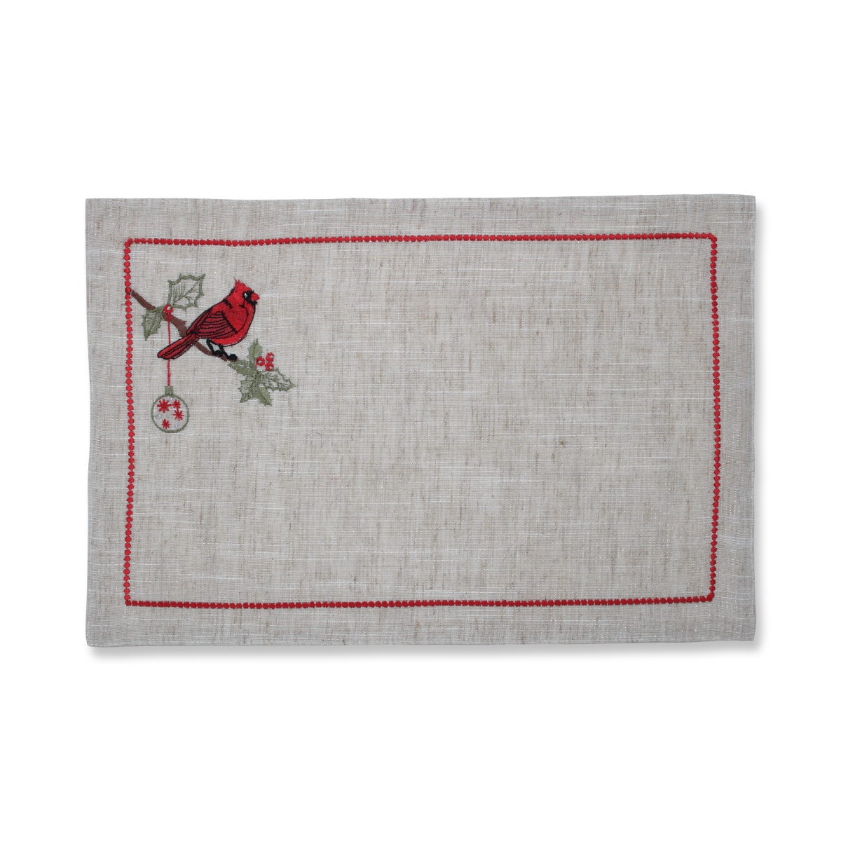 Picture of Pillow Perfect 629964 Christmas Cardinal Placemat, Green - Set of 2