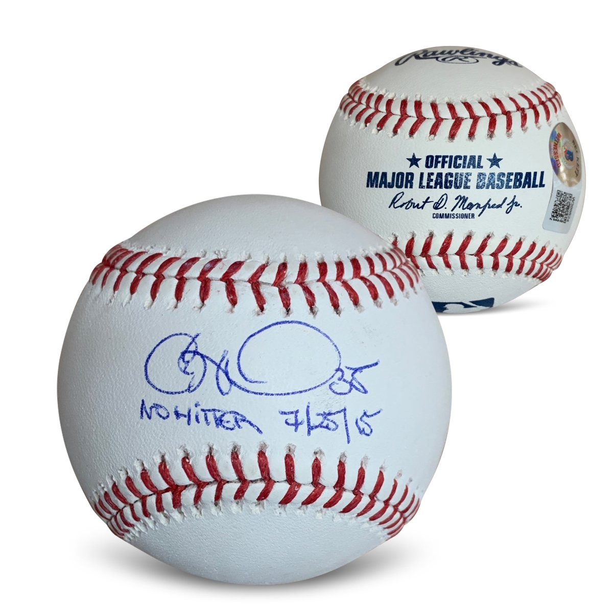 Picture of Powers Sports Memorabilia 114182891 Cole Hamels Autographed MLB No Hitter Signed Baseball Beckett COA with UV Display Case