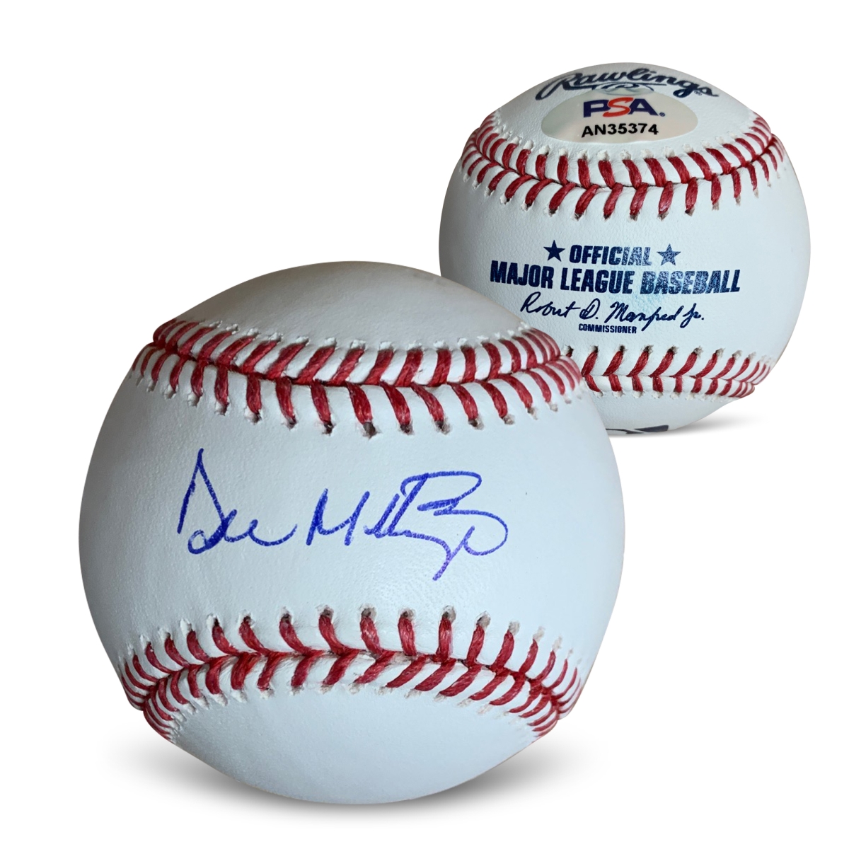 Picture of Powers Sports Memorabilia 114183505 Don Mattingly Autographed MLB Signed Baseball PSA DNA COA with UV Display Case