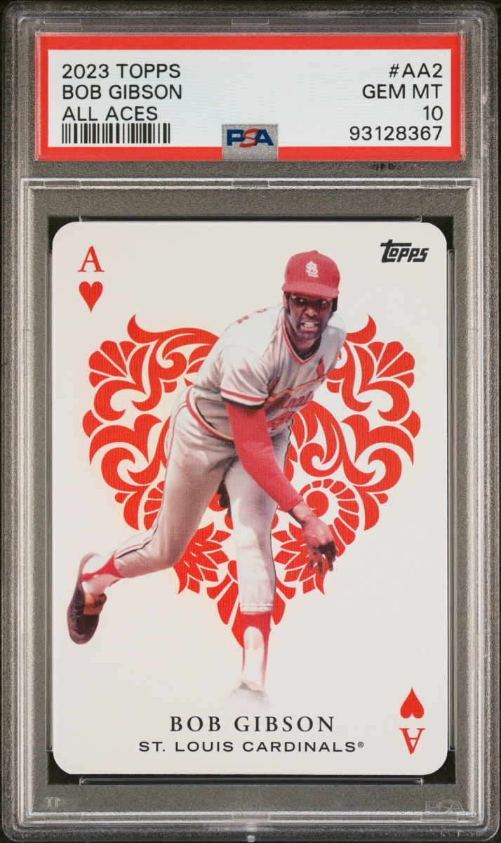 Picture of Powers Sports Memorabilia 114185082 Bob Gibson 2023 Topps All Aces Baseball Card - No.AA2 Graded PSA 10
