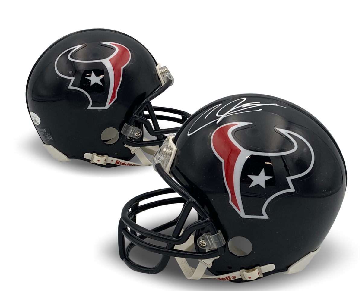 Picture of Powers Sports Memorabilia 114185349 Andre Johnson Autographed Houston Texans Signed Football Mini Helmet JSA COA