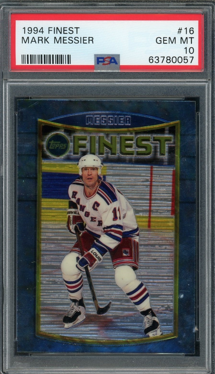 Picture of Powers Sports Memorabilia 114183623 Mark Messier 1994 Topps Finest Hockey Card - No.16 Graded PSA 10