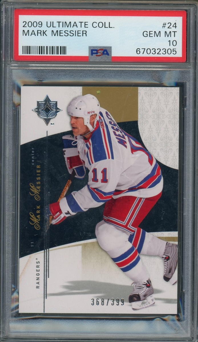 Picture of Powers Sports Memorabilia 114183626 Mark Messier 2009 Upper Deck Ultimate Collection Hockey Card - No.24 Graded PSA 10