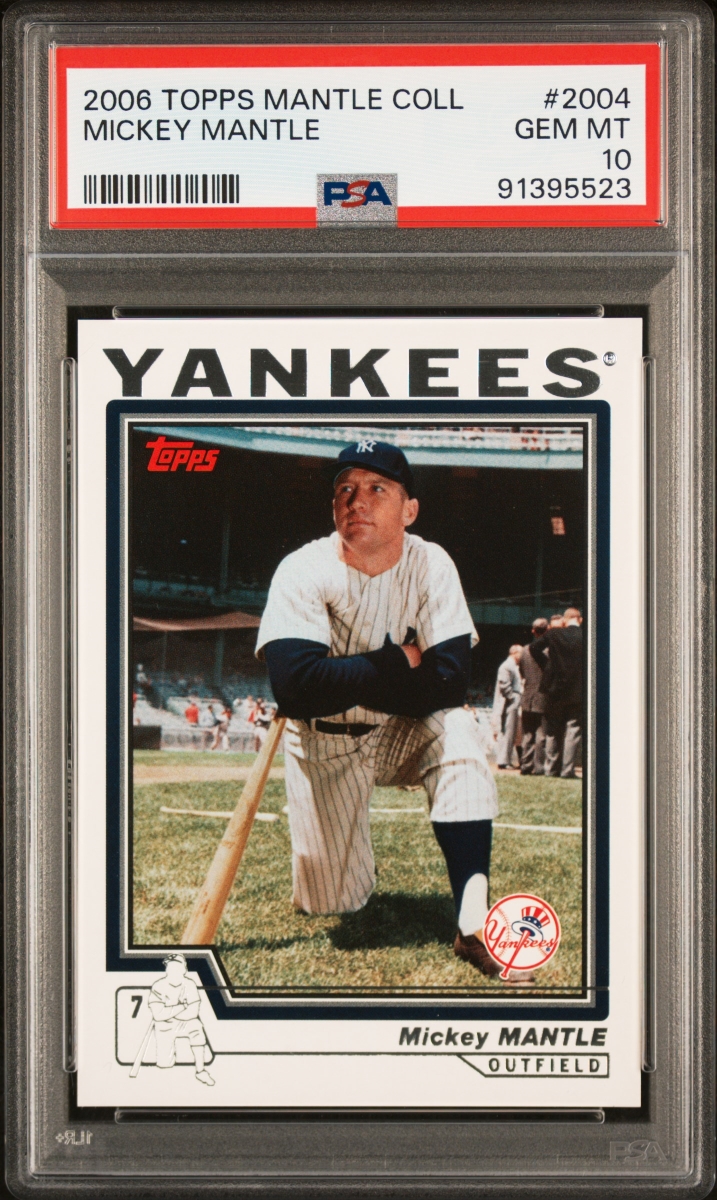 Picture of Powers Sports Memorabilia 114185087 Mickey Mantle 2006 Topps Collection Baseball Card - No.2004 Graded PSA 10