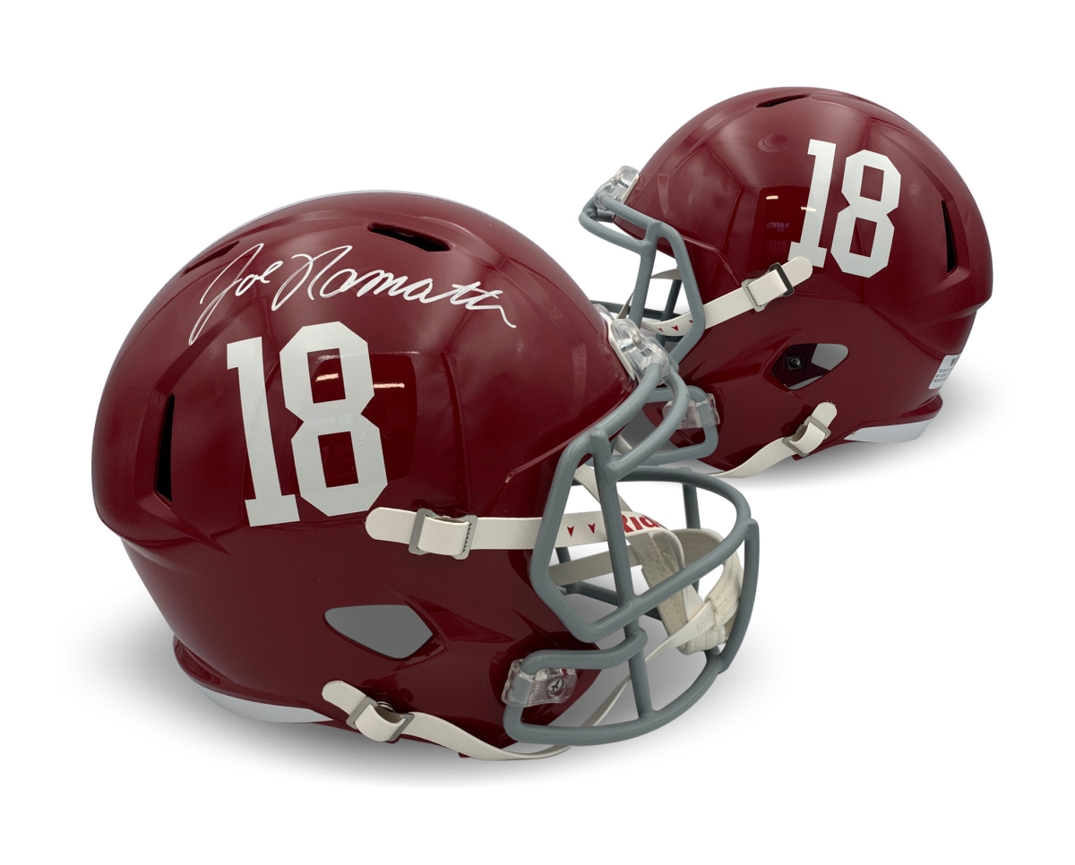 Picture of Powers Sports Memorabilia 114185334 Joe Namath Autographed Alabama Crimson Tide Signed Football Full Sized Replica Helmet Beckett COA