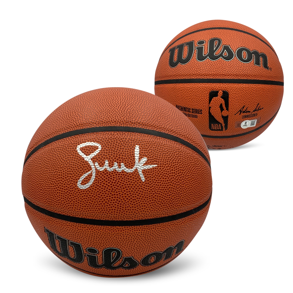 Picture of Powers Sports Memorabilia 114185154 Steve Nash Autographed NBA Full Sized Replica Basketball Beckett COA