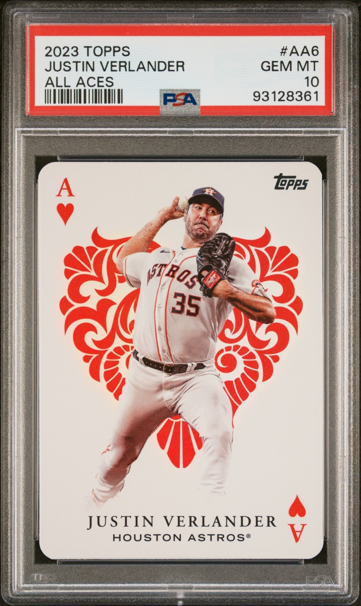 Picture of Powers Sports Memorabilia 114185083 Justin Verlander 2023 Topps All Aces Baseball Card - No.AA6 Graded PSA 10