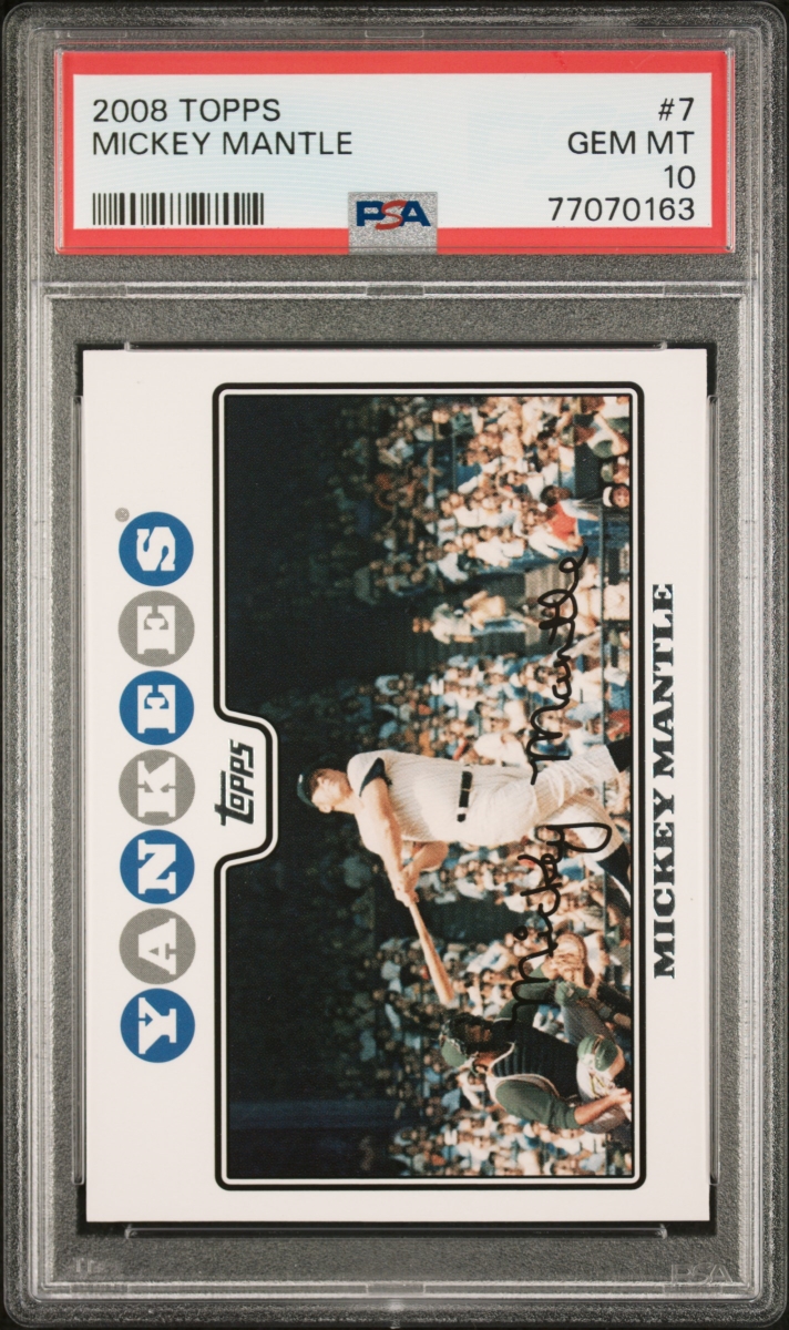 Picture of Powers Sports Memorabilia 114185086 Mickey Mantle 2008 Topps Baseball Card - No.7 Graded PSA 10