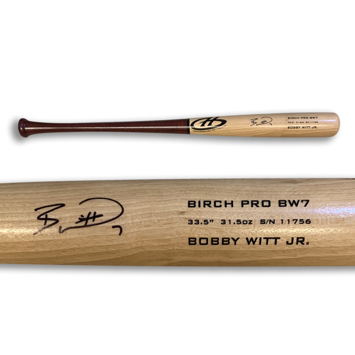 Picture of Powers Sports Memorabilia 114185107 Bobby Witt Jr Autographed Name Model Signed 34 in. Baseball Bat Beckett COA