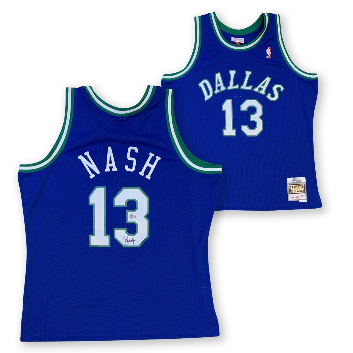 Picture of Powers Sports Memorabilia 114185150 Steve Nash Autographed Dallas Mavericks Mitchell & Ness Swingman Signed Basketball Jersey Beckett COA