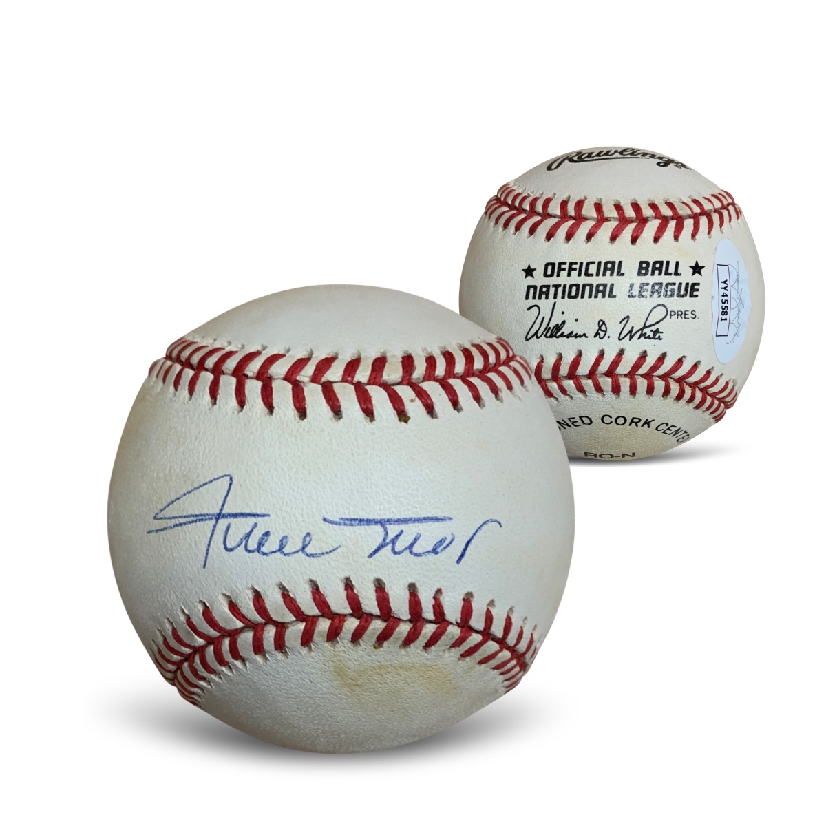 Picture of Powers Sports Memorabilia 114185259 Willie Mays Autographed National League Signed Baseball JSA COA with UV Display Case YY45581