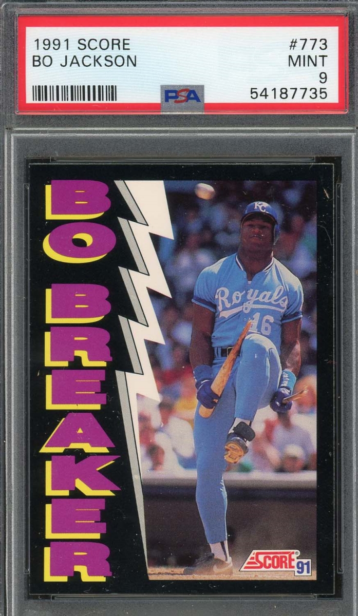Picture of Powers Collectibles 114179753 Bo Jackson 1991 Score Bo Breaker Baseball Card - No.773 Graded PSA 9