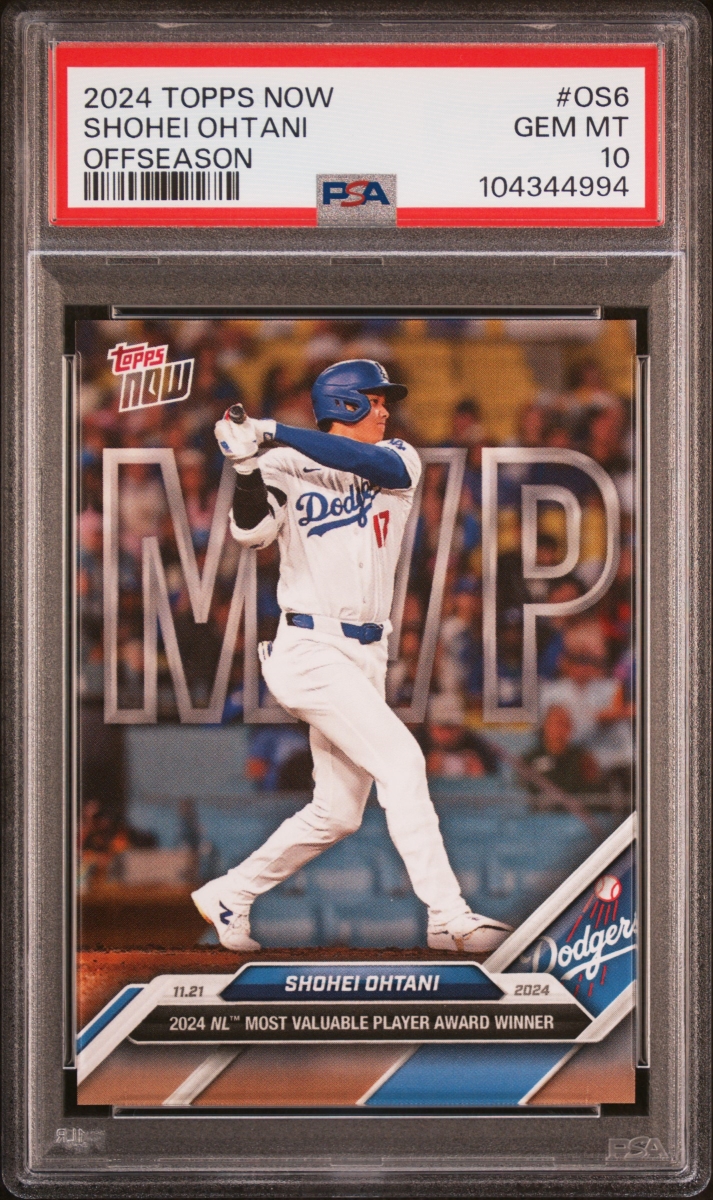 Picture of Powers Collectibles 114185679 Shohei Ohtani 2024 Topps Now Offseason MVP Baseball Card - No.OS6 Graded PSA 10