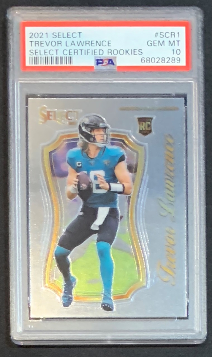 Picture of Powers Collectibles 114181743 Trevor Lawrence 2021 Panini Select Certified Rookies Football Card RC No.SCR1 Graded PSA 10