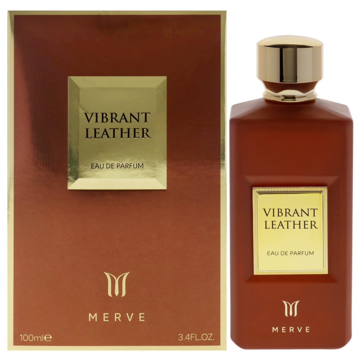 Merve Vibrant Leather Cologne for Men by Merve Eau de Parfum Spray 3.4 oz (100ml)